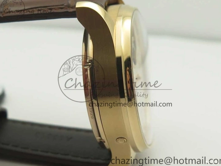 MIROTIME 0209 Portuguese Tourbillon IW504602 RG ZF Best Edition White Dial on Brown Leather Strap Stretchable 7178